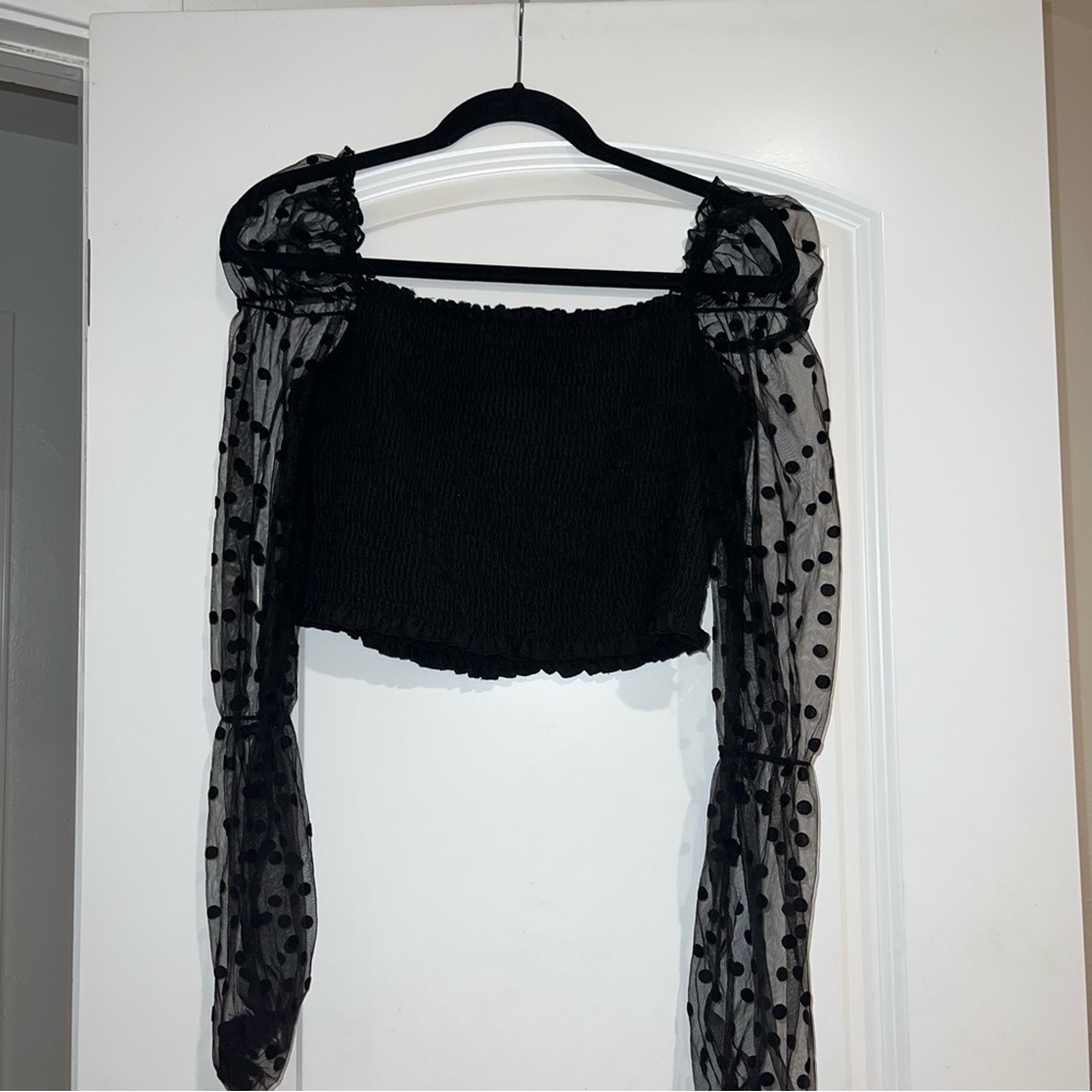 Black crop top